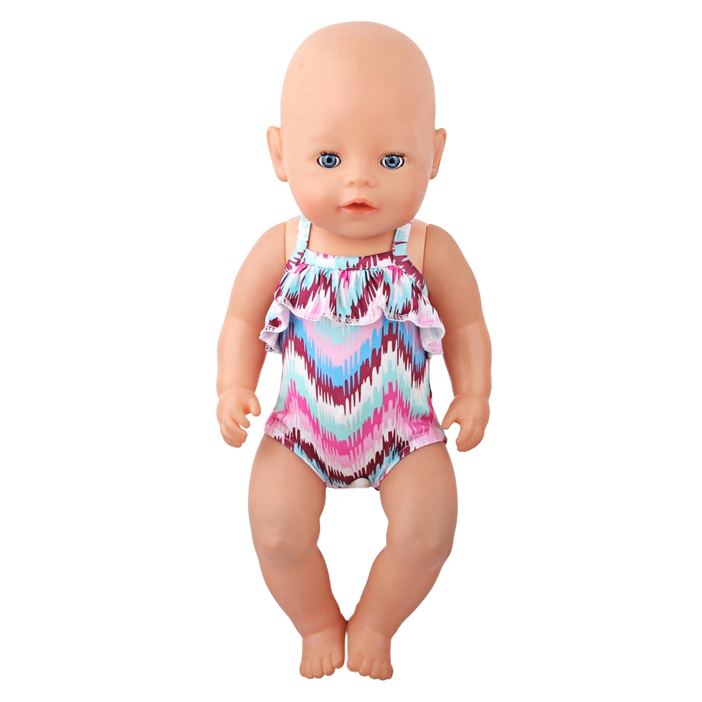 43 Cm Baby New born Doll Clothes Swimsuit Flowers, Rainbow, Animal Swinsuit Accessories For 18 Inch American& OG Girl Dolls Toy