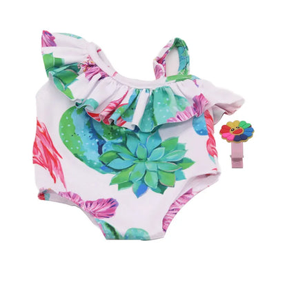 43 Cm Baby New born Doll Clothes Swimsuit Flowers, Rainbow, Animal Swinsuit Accessories For 18 Inch American& OG Girl Dolls Toy