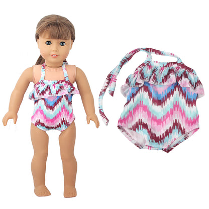 43 Cm Baby New born Doll Clothes Swimsuit Flowers, Rainbow, Animal Swinsuit Accessories For 18 Inch American& OG Girl Dolls Toy