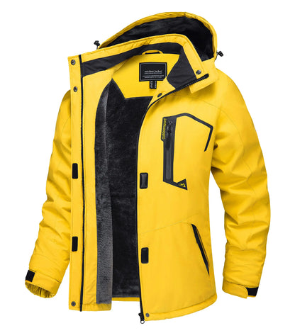 TACVASEN Winter Waterproof Ski Snowboard Jacket Womens Thermal Heavy Fleece Jackets Casual Work Rain Coat Windbreaker Parka