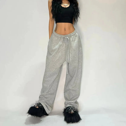 Y2k Embroidered Black Gray Casual Pants Camo Functional Tactical Functional Men's Women's Premium Jogging Drawstring Sweatpants