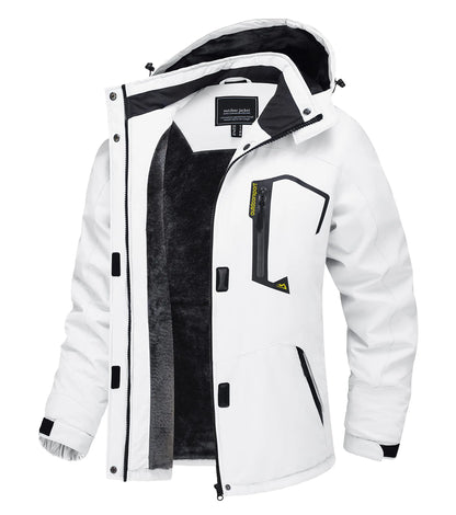 TACVASEN Winter Waterproof Ski Snowboard Jacket Womens Thermal Heavy Fleece Jackets Casual Work Rain Coat Windbreaker Parka