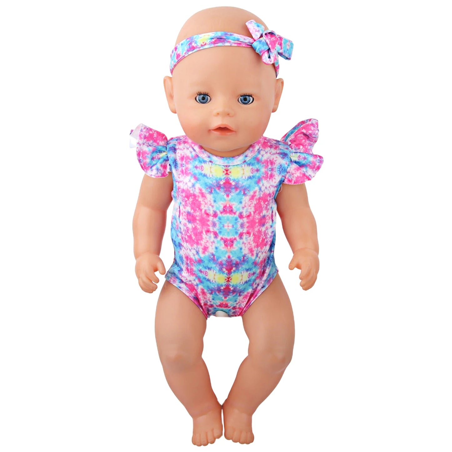 43 Cm Baby New born Doll Clothes Swimsuit Flowers, Rainbow, Animal Swinsuit Accessories For 18 Inch American& OG Girl Dolls Toy