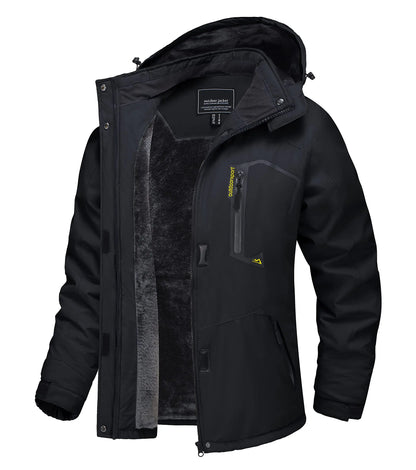 TACVASEN Winter Waterproof Ski Snowboard Jacket Womens Thermal Heavy Fleece Jackets Casual Work Rain Coat Windbreaker Parka