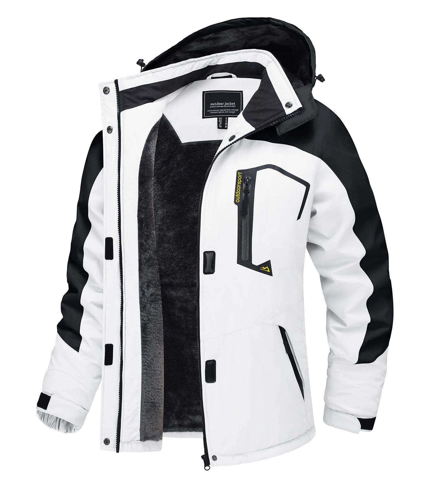 TACVASEN Winter Waterproof Ski Snowboard Jacket Womens Thermal Heavy Fleece Jackets Casual Work Rain Coat Windbreaker Parka