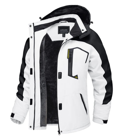 TACVASEN Winter Waterproof Ski Snowboard Jacket Womens Thermal Heavy Fleece Jackets Casual Work Rain Coat Windbreaker Parka