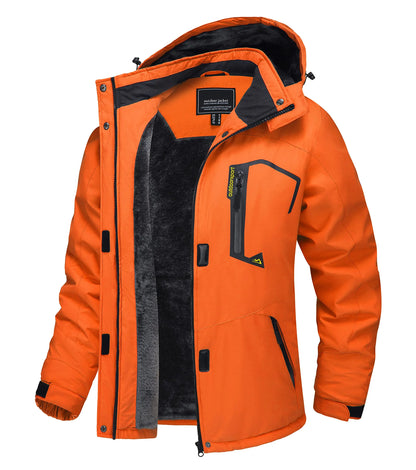 TACVASEN Winter Waterproof Ski Snowboard Jacket Womens Thermal Heavy Fleece Jackets Casual Work Rain Coat Windbreaker Parka