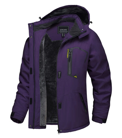 TACVASEN Winter Waterproof Ski Snowboard Jacket Womens Thermal Heavy Fleece Jackets Casual Work Rain Coat Windbreaker Parka