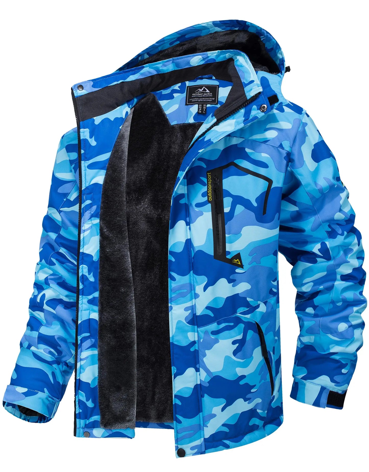 TACVASEN Winter Waterproof Ski Snowboard Jacket Womens Thermal Heavy Fleece Jackets Casual Work Rain Coat Windbreaker Parka