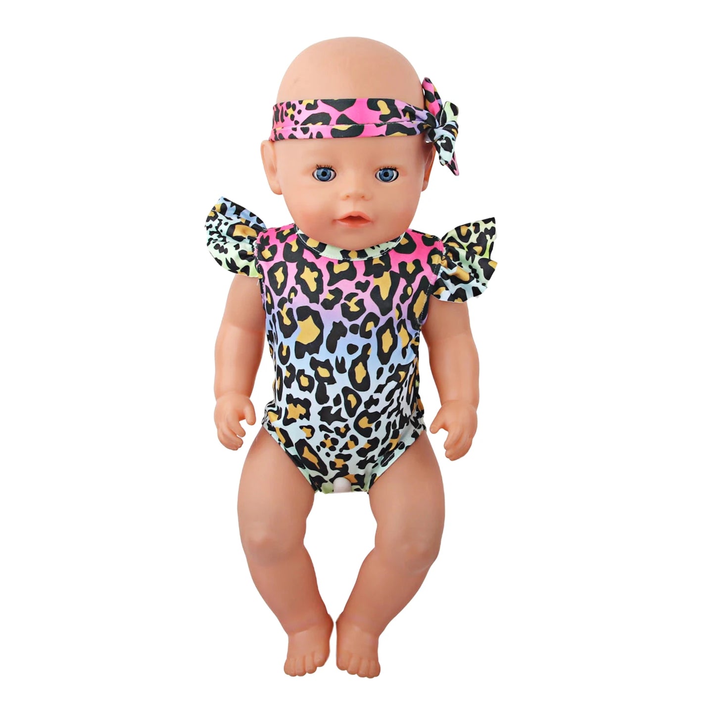 43 Cm Baby New born Doll Clothes Swimsuit Flowers, Rainbow, Animal Swinsuit Accessories For 18 Inch American& OG Girl Dolls Toy