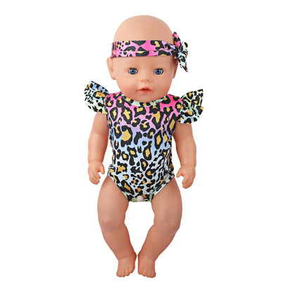 43 Cm Baby New born Doll Clothes Swimsuit Flowers, Rainbow, Animal Swinsuit Accessories For 18 Inch American& OG Girl Dolls Toy