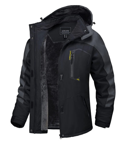 TACVASEN Winter Waterproof Ski Snowboard Jacket Womens Thermal Heavy Fleece Jackets Casual Work Rain Coat Windbreaker Parka