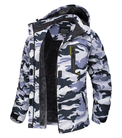 TACVASEN Winter Waterproof Ski Snowboard Jacket Womens Thermal Heavy Fleece Jackets Casual Work Rain Coat Windbreaker Parka