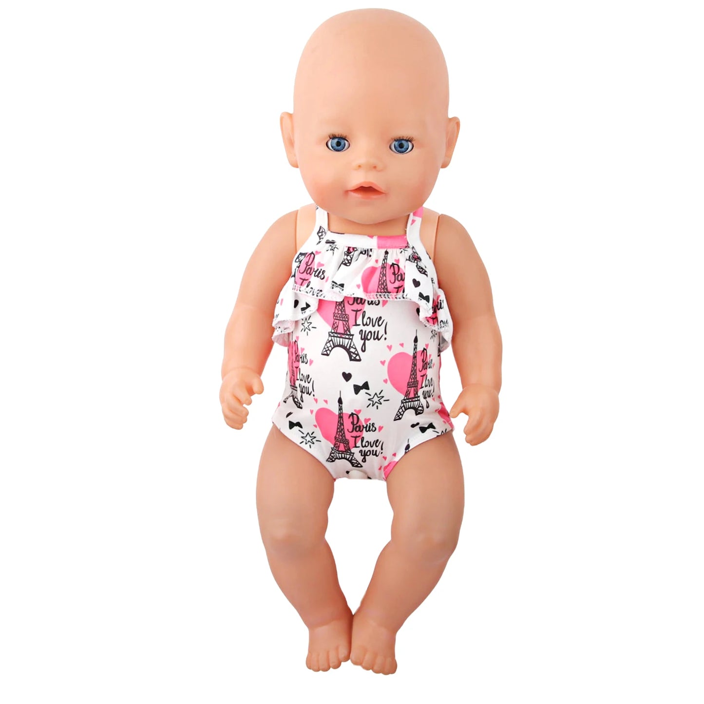 43 Cm Baby New born Doll Clothes Swimsuit Flowers, Rainbow, Animal Swinsuit Accessories For 18 Inch American& OG Girl Dolls Toy
