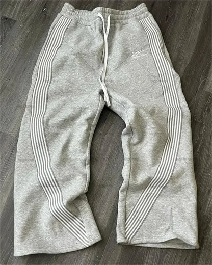 Y2k Embroidered Black Gray Casual Pants Camo Functional Tactical Functional Men's Women's Premium Jogging Drawstring Sweatpants