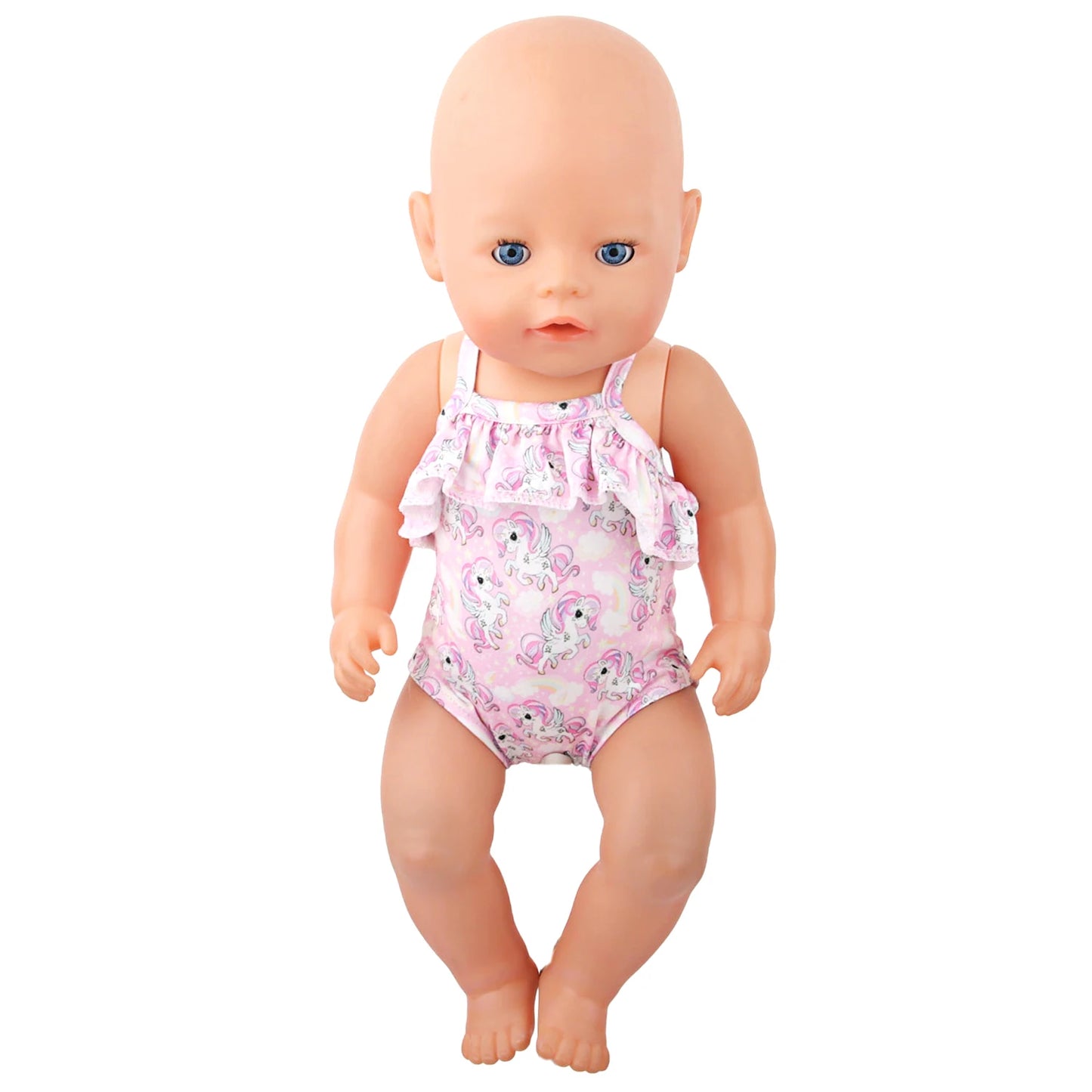 43 Cm Baby New born Doll Clothes Swimsuit Flowers, Rainbow, Animal Swinsuit Accessories For 18 Inch American& OG Girl Dolls Toy