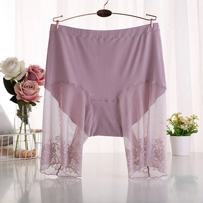 60-115 KG Plus Size Safety Short Pants Summer Women Seamless Underskirt Shorts Anti Rub Thigh Boyshorts Sexy Lace Women Boxers
