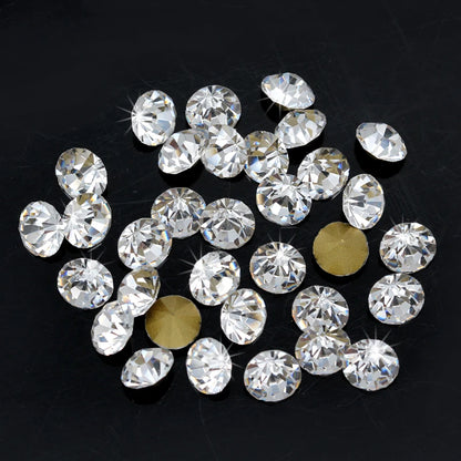 1440P SS2/3/4/5/6/8 Round Facet Cone Cz Crystal 36Color Pointed Back Diamond For 3D Nail Arts Wedding Dress Repair Jewelry Beads