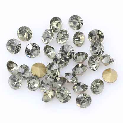 1440P SS2/3/4/5/6/8 Round Facet Cone Cz Crystal 36Color Pointed Back Diamond For 3D Nail Arts Wedding Dress Repair Jewelry Beads