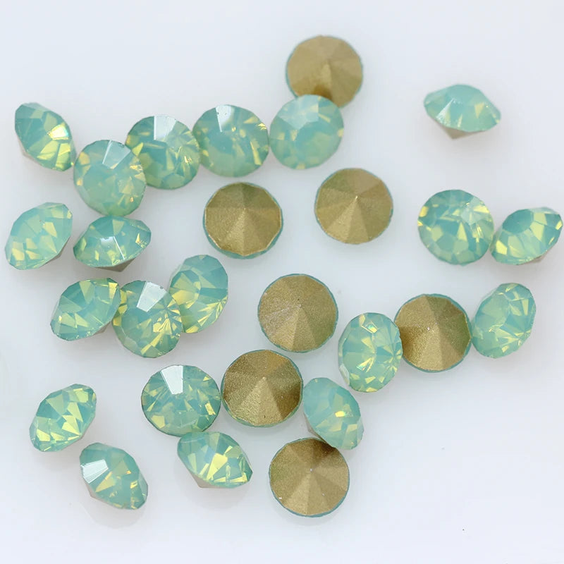 1440P SS2/3/4/5/6/8 Round Facet Cone Cz Crystal 36Color Pointed Back Diamond For 3D Nail Arts Wedding Dress Repair Jewelry Beads