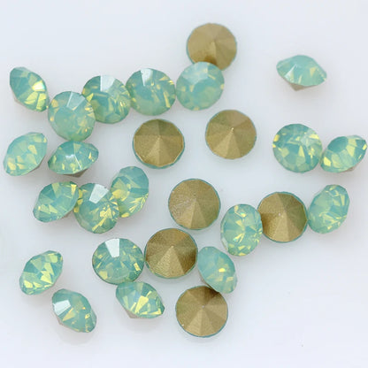 1440P SS2/3/4/5/6/8 Round Facet Cone Cz Crystal 36Color Pointed Back Diamond For 3D Nail Arts Wedding Dress Repair Jewelry Beads