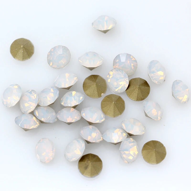 1440P SS2/3/4/5/6/8 Round Facet Cone Cz Crystal 36Color Pointed Back Diamond For 3D Nail Arts Wedding Dress Repair Jewelry Beads