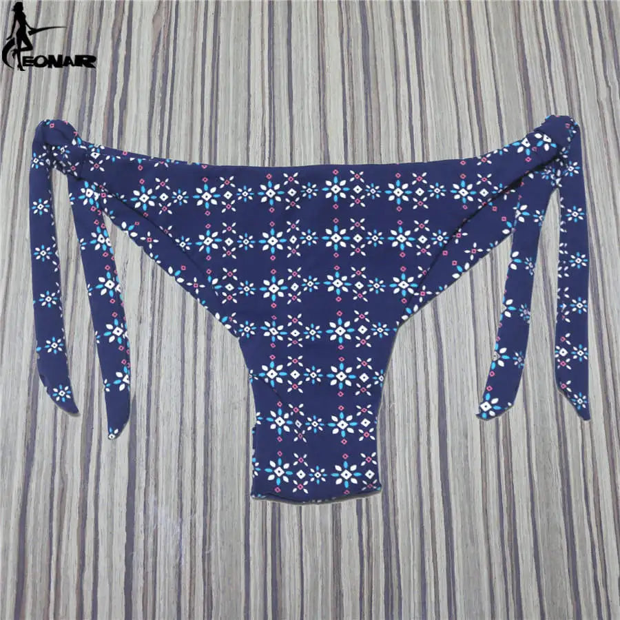 Sexy Solid Thong Bikini Brazilian Cut Swimwear Women Bottom Adjustable Briefs Swimsuit Panties Underwear Thong Bathing Suit