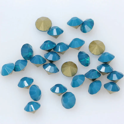 1440P SS2/3/4/5/6/8 Round Facet Cone Cz Crystal 36Color Pointed Back Diamond For 3D Nail Arts Wedding Dress Repair Jewelry Beads