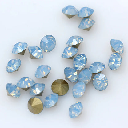 1440P SS2/3/4/5/6/8 Round Facet Cone Cz Crystal 36Color Pointed Back Diamond For 3D Nail Arts Wedding Dress Repair Jewelry Beads