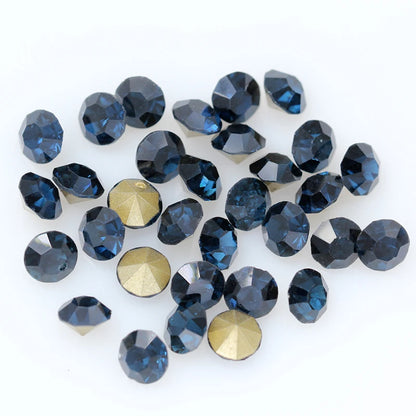 1440P SS2/3/4/5/6/8 Round Facet Cone Cz Crystal 36Color Pointed Back Diamond For 3D Nail Arts Wedding Dress Repair Jewelry Beads