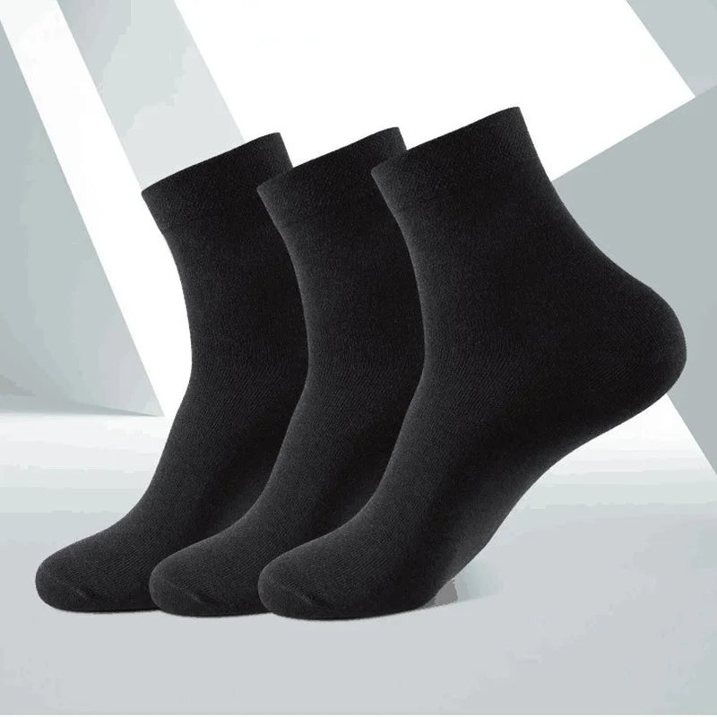 5/10 Pairs High Quality Men‘s Socks Cotton Casual Business Middle Black Breathable Male Crew Socks Dress Gifts Socks Size 38-44