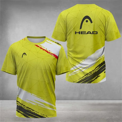 Summer Breathable Mens T Shirt Outdoor Badminton Table Tennis Jersey O Neck Short Sleeve Loose Top New Mountaineering Clothing