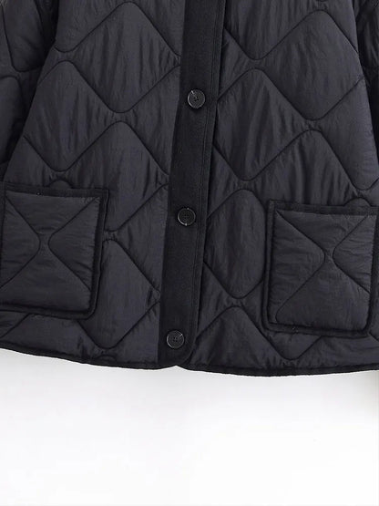 Nlzgmsj Autumn Winter Women's Solid Single-breasted O-Neck Jacket Fashion  Long Sleeve Coat  Street Casual  Short  Jacket