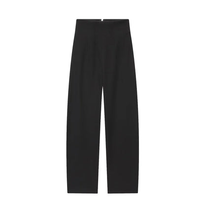 ETJ 2025 women's new fashion design three-dimensional cut high collar slim suit jacket & matching casual trousers