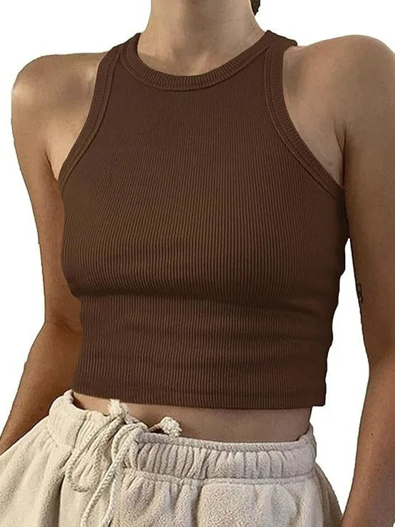 Summer Y2K Push-Up Tank Top Seamless Sporty Sexy Corset Style Casual Women's Mallas Top