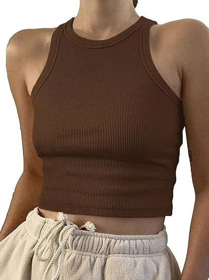 Summer Y2K Push-Up Tank Top Seamless Sporty Sexy Corset Style Casual Women's Mallas Top