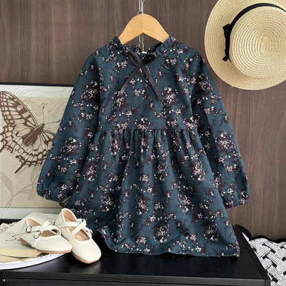 Bear Leader New Autumn Girls Dress Spring Kids Princess Dress Casual Floral Costumes Children Clothing Flowers Dresses 2-8 Years