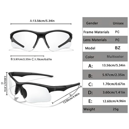 Trendy Style Photochromic Sunglasses For Men Women Outdoor Mtb Bicycle Cycling Runnging Eyewear Sports Bike Windproof Goggles