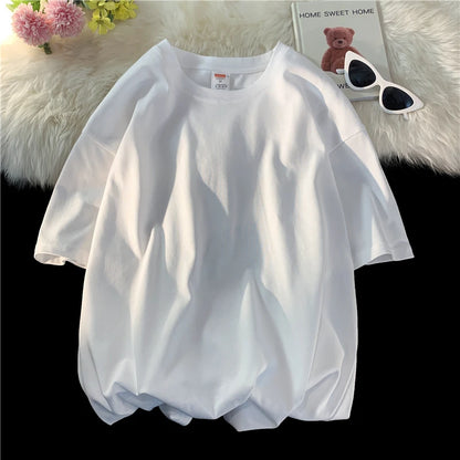 LEGIBLE Summer short sleeve T-Shirt  Women Tee Shirt  Loose Solid Basic T Shirt Women Casual O-neck Hipster Tshirt Top