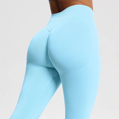 2026 Bum Shaping Leggings Impact Women Seamless Sports Yoga Pants Low Ribbed Band Gym clothes Fitness Workout Scrunch Butt Tight