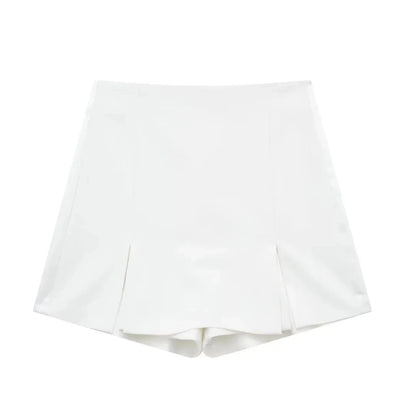 2024 Summer Fashion Woman Shorts Set Solid Chic Slim Tube Corset Top + Commuet Office Lady Wild Female Culottes Street