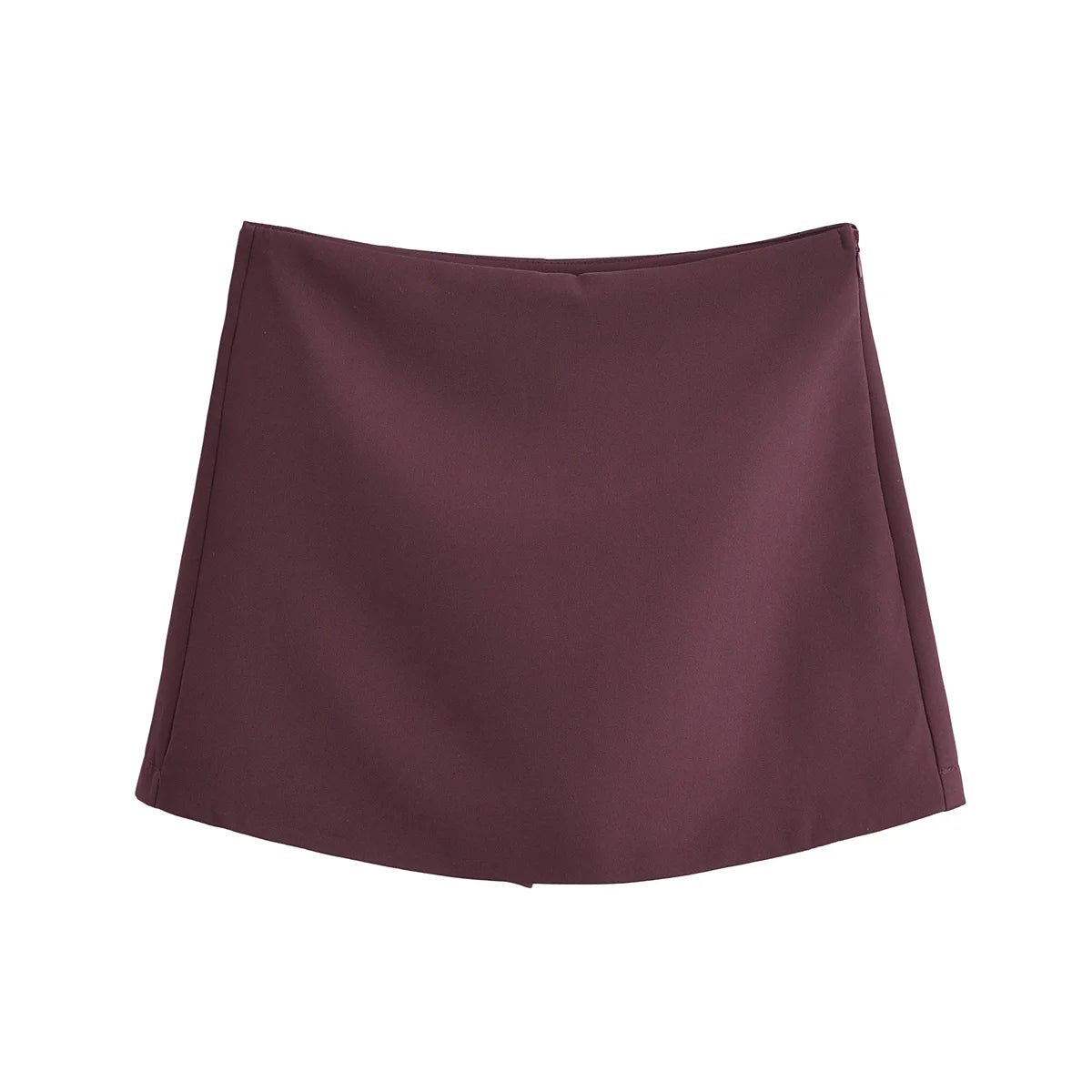 TFMLN New Spring Women Solid Skort Fashion Causal Side Zipper Mini Shorts  Skirts Vintage High Waist Streetwear Shorts Skirts