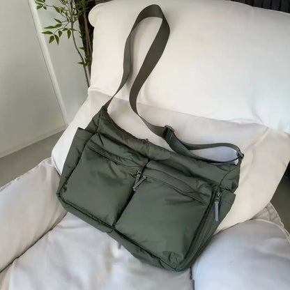 Spring and summer canvas bags for women new women's bags one-shoulder crossbody bags light luxury niche tote bags