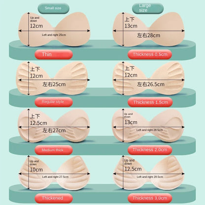Bra Inserts Chest Pad Soft Bra Enhancer Push Up Chest Padded Bikini Padded  Body-fitted Foam Sponge Swimsuit Padding