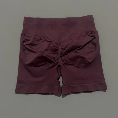 HISTELLO Sports Shorts 4.5" Women Yoga Shorts Seamless Low Waist Scrunch Bum Gym Leggings Workout Stretch Fitness Sports Shorts