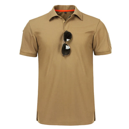 Men's Summer Quick Dry Short Sleeve Tactical T-shirt Sport Short Sleeve Breathable Workwear Running Hiking Casual Short Sleeve