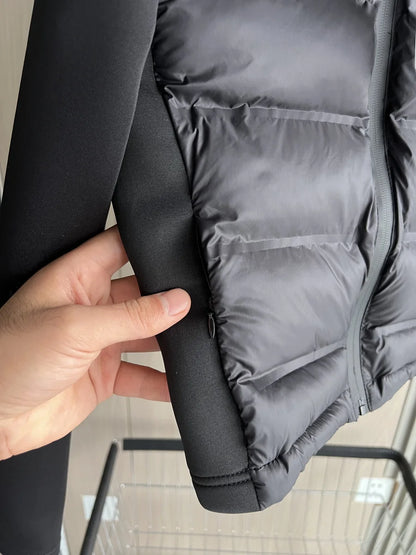2025 Winter New Arrival  Women's Lightweight Warm Down Jacket with Long Sleeves and Zippered Hooded Sports Coat 4391742