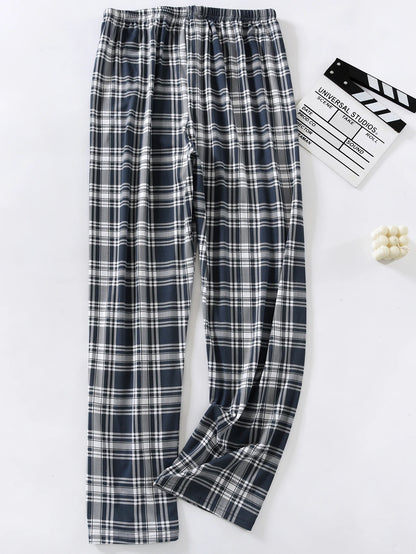 Extra Large Size Stylish Pajama Pants for Men, Spring and Autumn, Plus Size, Oversized, Casual Long Pants, Thin Style, Home Wear Pants