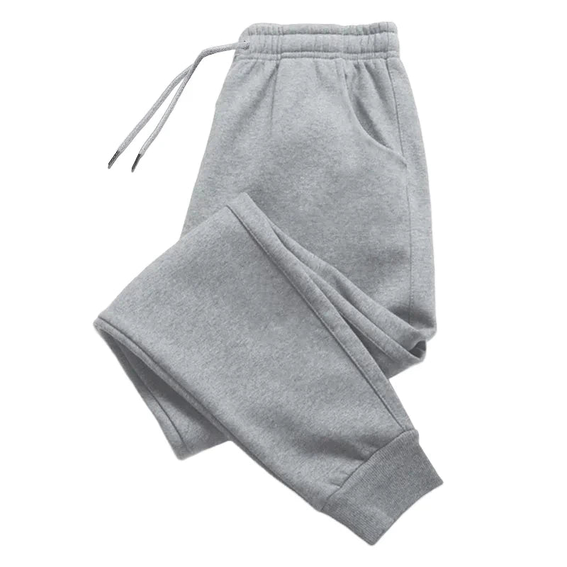 Women Men No Printed Long Pants Women Casual Loose Fashion Outdoor Fitness Jogging Drawstring Sweatpants Daily Sweatpants