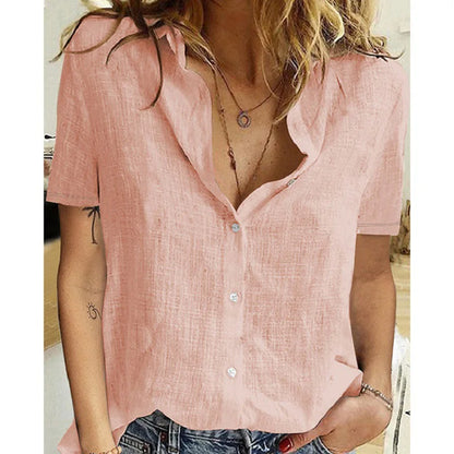 Summer Elegant Harajuku Linen Oversized Shirts Short Sleeve Birds Print Loose Blouses and Tops Casual Oversized  Tunic Clothing